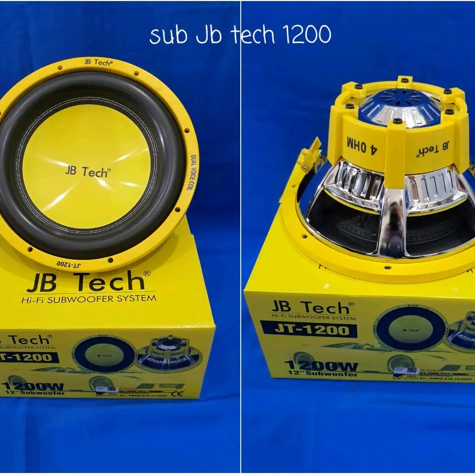 Speaker Subwoofer JB-Tech 12 Inch Double Coil 1200 Watt Bass