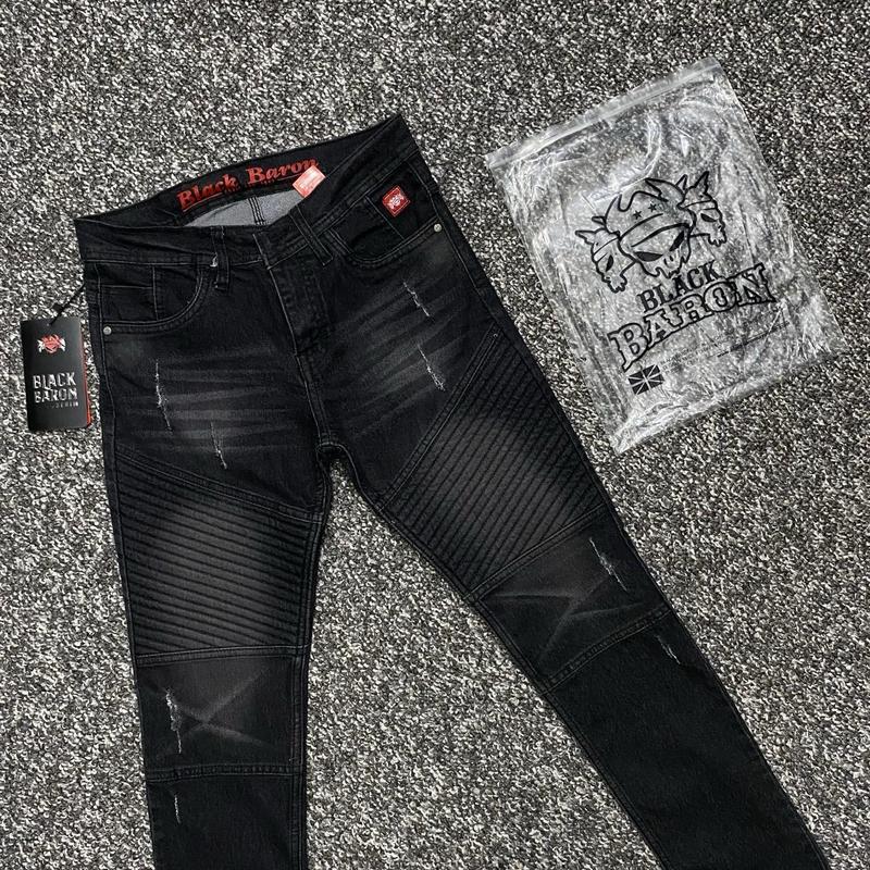 Celana Jeans Panjang BIKERS Pria Terbaru Hitam Slimfit Denim Distro Cowok Dewasa 6