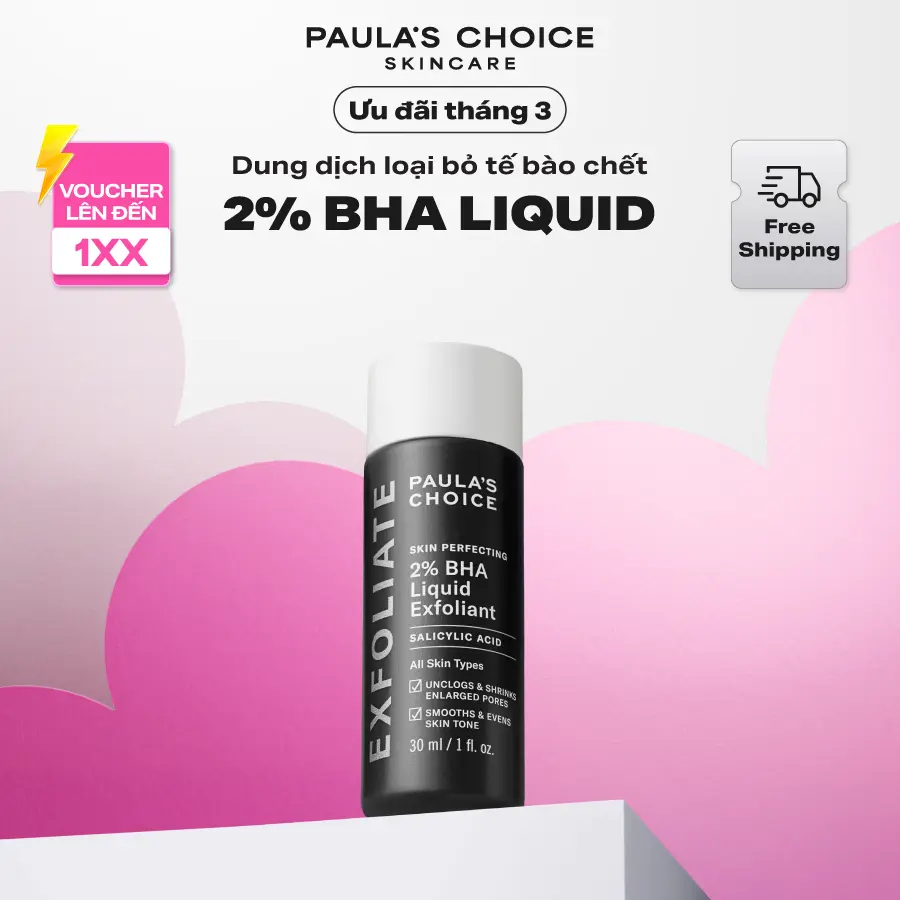 Tẩy tế bào chết hỗ trợ làm sạch sâu Paula's Choice Skin Perfecting 2% BHA Liquid Exfoliant 30ml B2016 | BigBuy360 - bigbuy360.vn