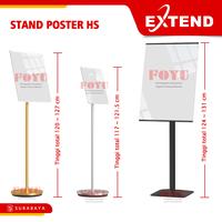 Gambar Extend HS Stand Display Poster Banner Menu Cafe Media Promosi A4 A3 A2 40x60cm Borderless Steel Black Gold - HS-SteelA4 dari Foyu Photo Kota Administrasi Jakarta Selatan 2 Tokopedia