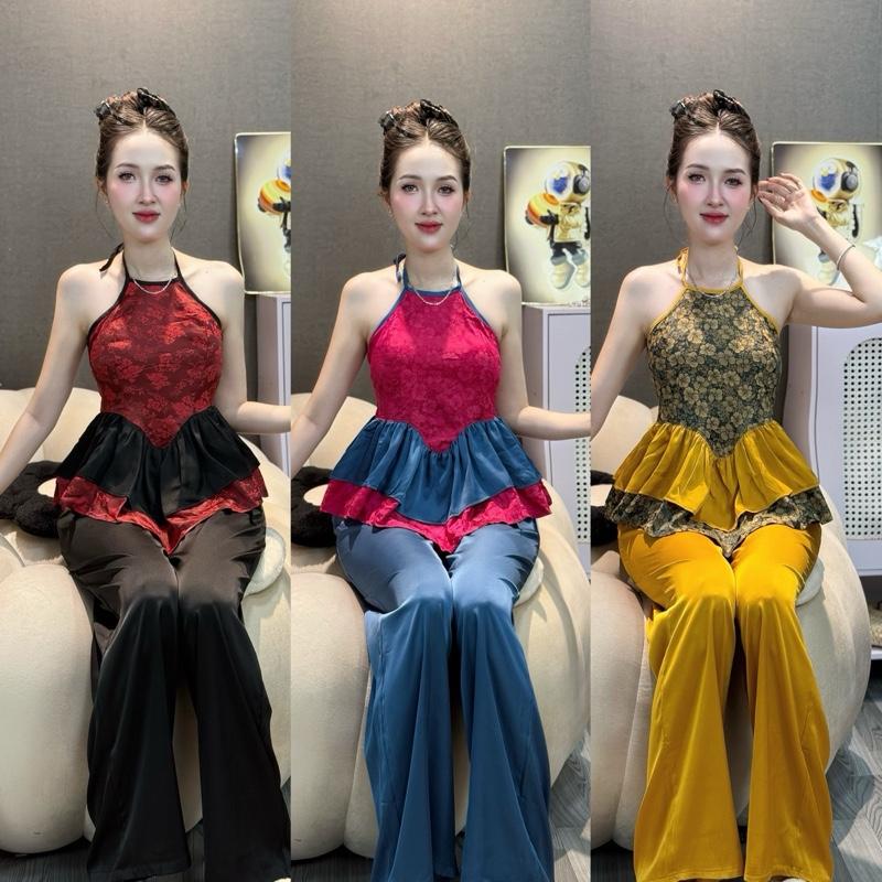    HẾT   yếm bèo 2 lớp E1 - LIN NHUNG STORE Mặc nhà mùa hè   có túi   MST1001590OA   MBT   