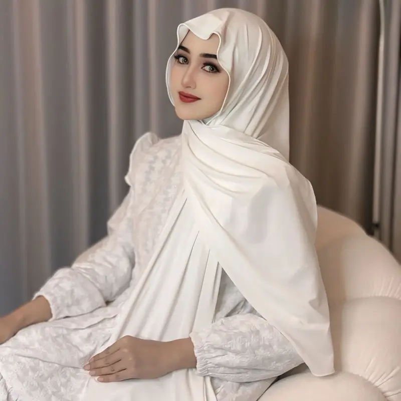 KERUDUNG HIJAB PASHMINA INSTAN MODEL MELEYOT PAKAI INNER NINJA MENUTUP LEHER BAHAN JERSEY Muslim Dewasa Oval 6