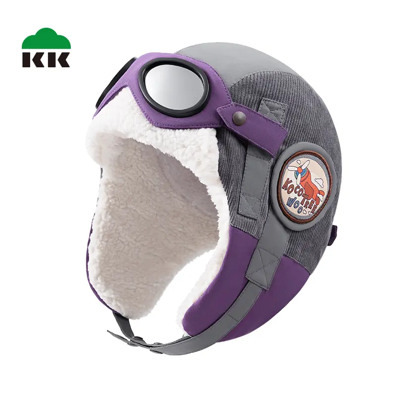 Mũ Phi Công Trẻ Em, Kocotree, Dành Cho Bé Trai Và Bé Gái, Mũ Lei Feng, Chống Gió, Có Bảo Vệ Tai, Ấm Áp, KQ24092 1