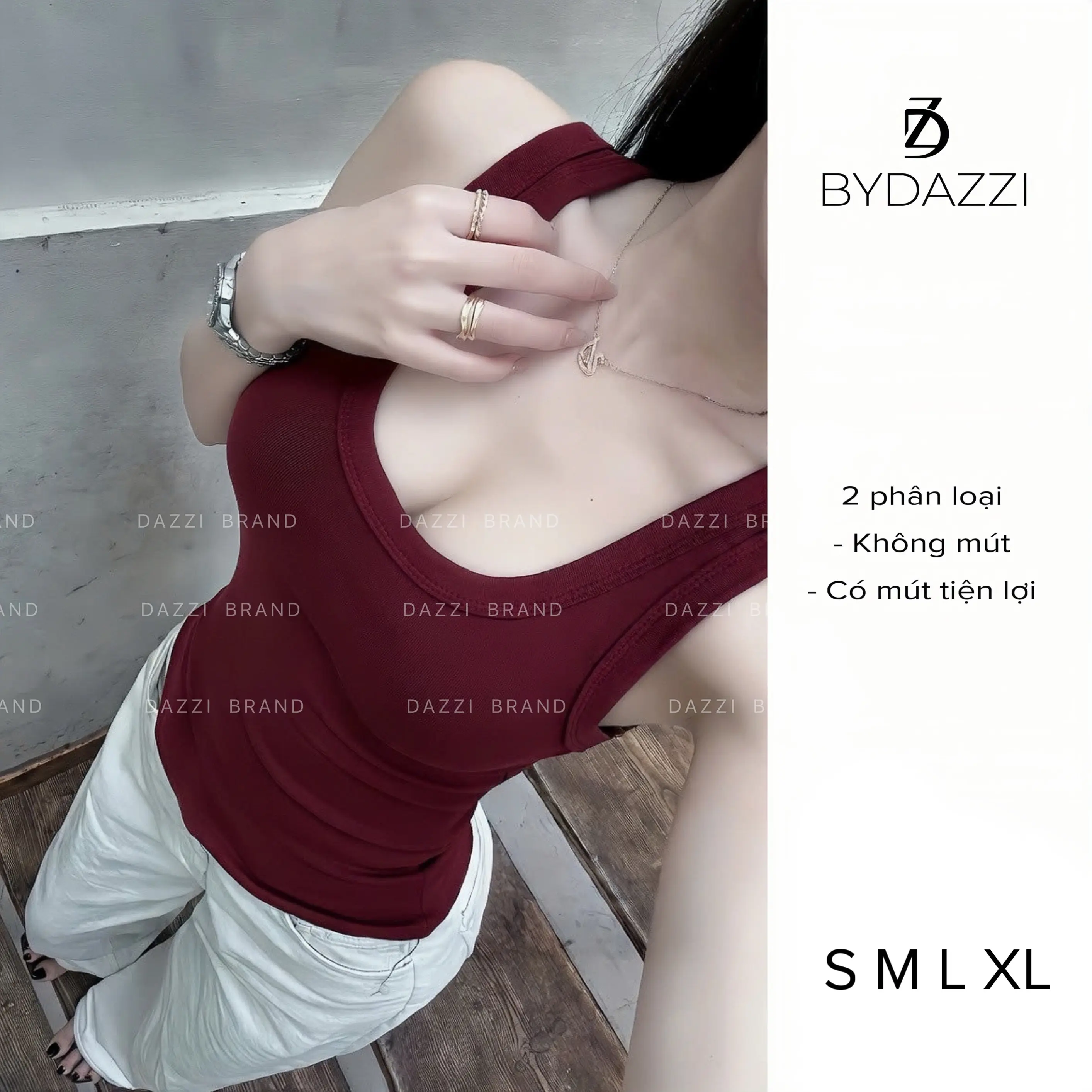 [KÈM MÚT/KO MÚT] Áo ba lỗ nữ basic ôm dáng, áo 3 lỗ chất thun cotton mịn tôn dáng DAZZI Women A072 | BigBuy360 - bigbuy360.vn