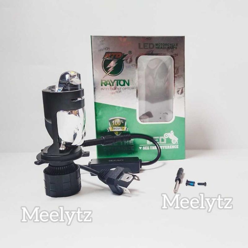 Lampu utama Led RTD M01X Mini Projector H4 cut off motor mobil 3