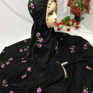 Mukena Sutra Blitz hitam bordir