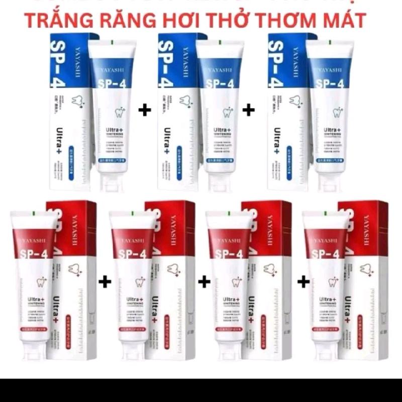 Combo 7 Tuýp - Kem Đánh Răng Yayashi Sp-4 Công Dụng Làm Trắng Răng, Giúp Hơi Thở Thơm Mát Và Cải Thiện Vết Ố Vàng