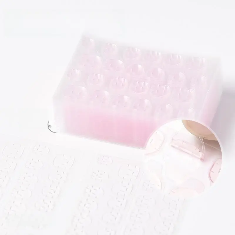 Pink adhesive for wearing nail accessories, jelly double-sided adhesive for wearing, double-sided adhesive for not damaging nails, invisible ultra-thin jelly adhesive