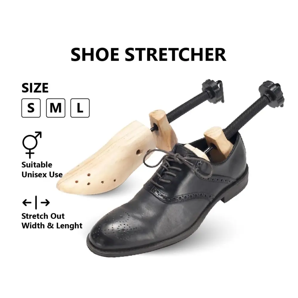 Professional 2-Way Shoe Stretcher Length & Width Durable Metal Dense Plastic  Wood Shoe Expander
