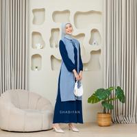 Gambar SHABIYAN-604 Gamis Wanita Muslimah Cardigan Set Inner Outer - Black, XS dari shabiyan Kota Administrasi Jakarta Selatan 5 Tokopedia