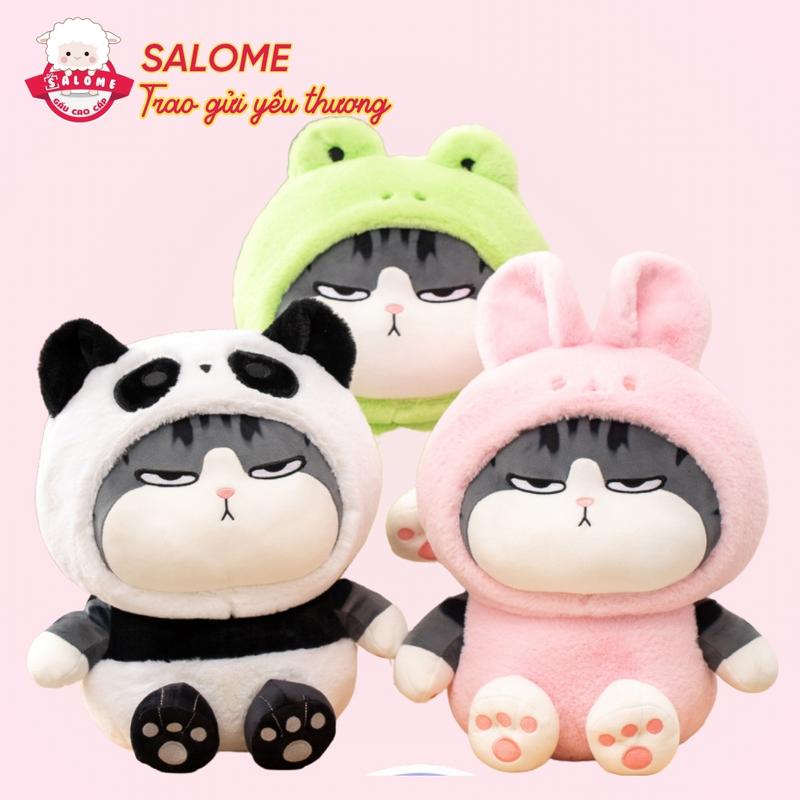 Gấu Bông Mèo Hoàng Thượng Cosplay Thỏ Ếch Gấu Dâu 25cm Cao Cấp SALOME - Thú Bông Dễ Thương Cho Bé