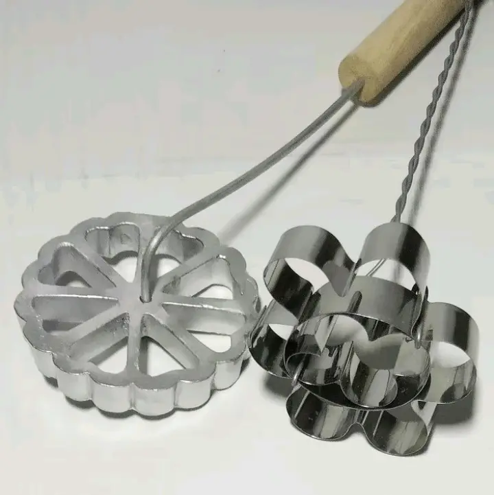 1 Set 2 Pcs Alat Cetakan Kue Kembang goyang dan kembang seroja murah   Kitchenware Alumunium panci 0