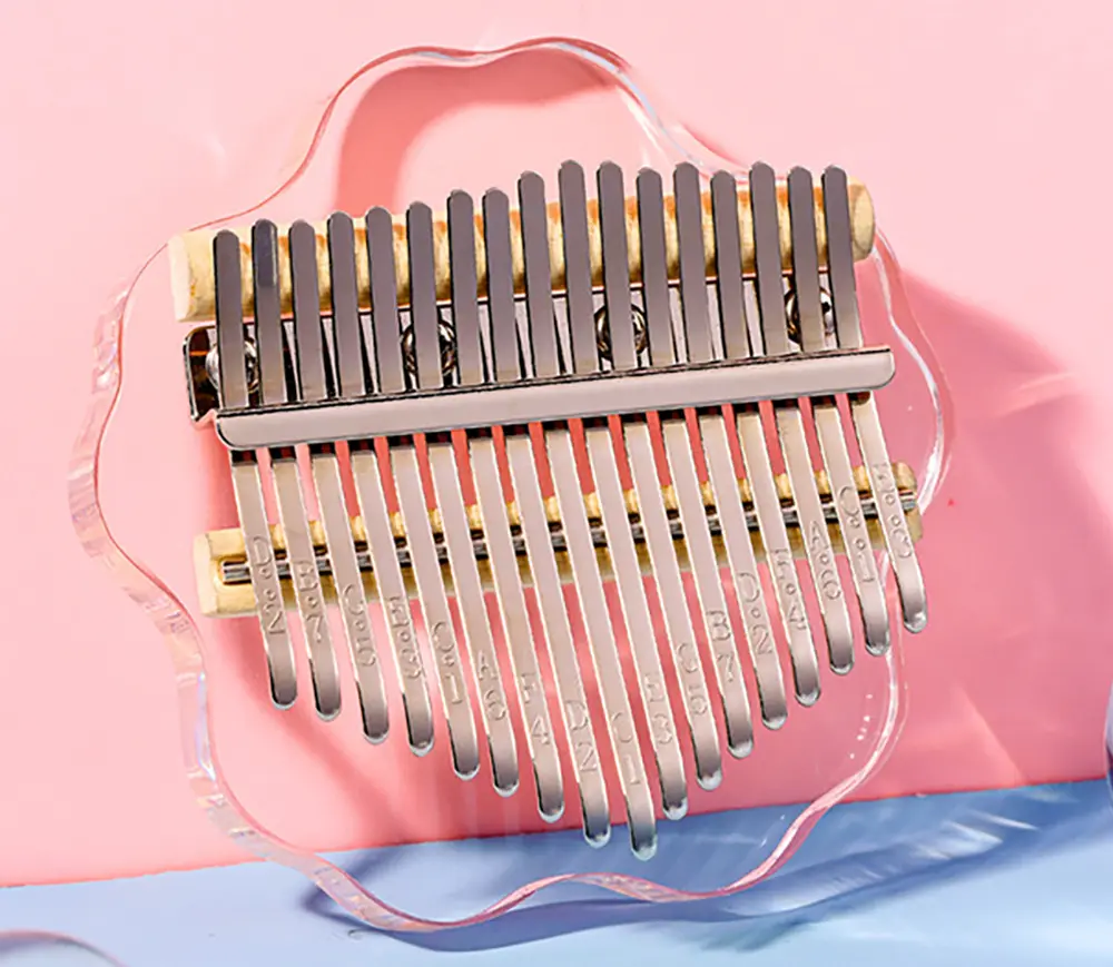 Alat Musik Kalimba 17 keys Acrylic BONUS Tas / Kalimba17 Key untuk pemula Piano jari, Kecapi jari Kalimba / instrumen Carimba / Kalimba Estetik Piano ibu jari