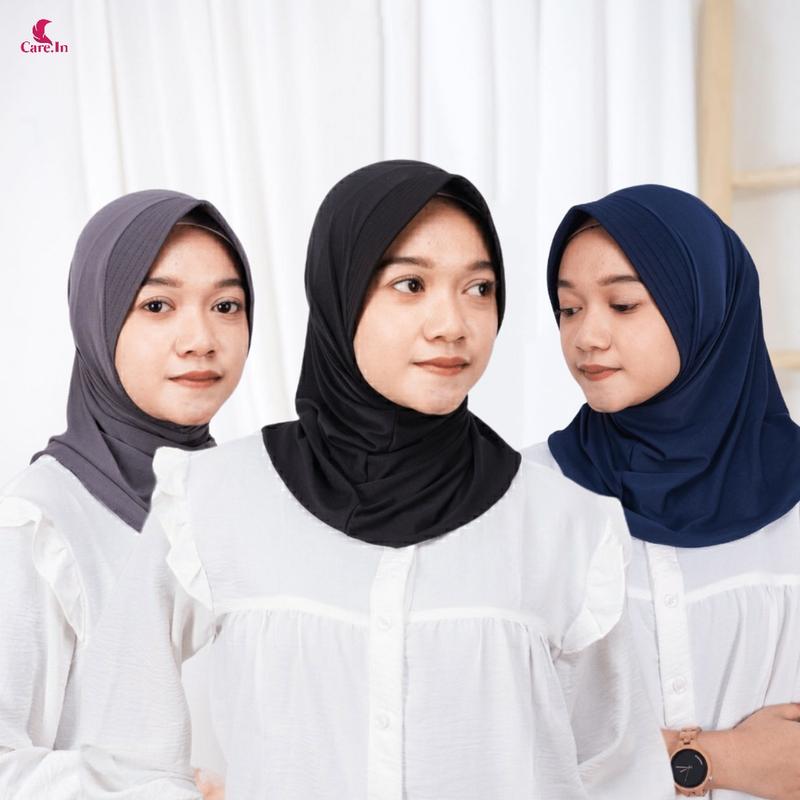 CARE.IN Kerudung Instan Sport Pad Muslim 30 Warna - Jilbab Sport Jersey Nayaman | Hijab Voly Sport Runing 9