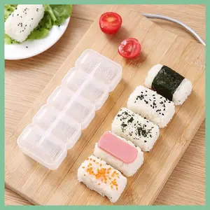 Set cetakan sushi isi 8 buah,Cetakan sushi beras, bento, pembuatan bola nasi, tidak lengket, desain gaya kartun Jepang, perlengkapan dapur,rice and vegetable roll,, Kitchenware