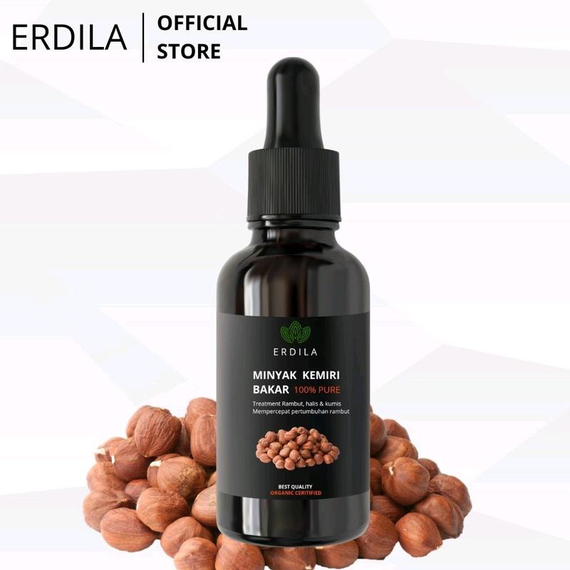Minyak Kemiri bakar murni Erdila penumbuh rambut 100% PURE ORIGINAL Menebalkan Menumbuhkan 0