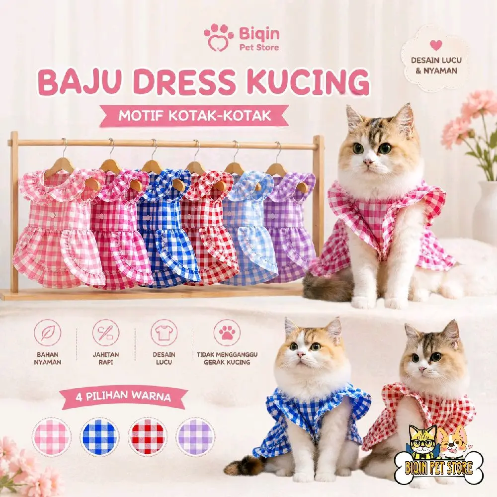 Baju Kucing Dress Stylish Baju Kucing Anjing Musang