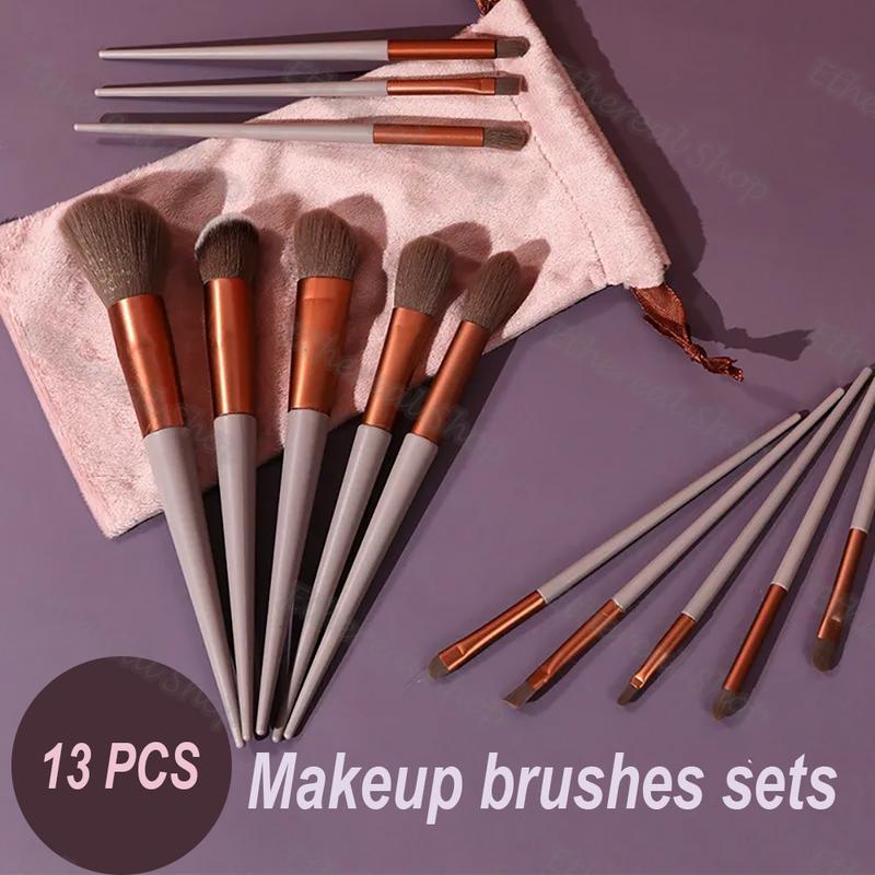 Product Introduction of 13pcs Soft  Make Up Brushes Set with storage bags Great for eyeshadow, powder,powder and blending Makeup 0