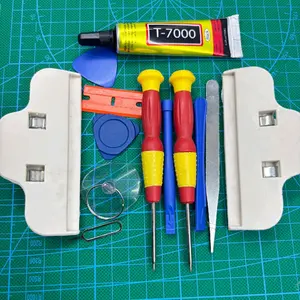 PAKET SET ALAT SERVIS HP HANDPHONE OBENG 10IN PENJEPIT LCD 2PCS LEM LCD 15ML