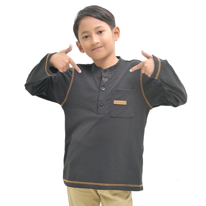 Gambar Rabbani - Kaos Anak Bani Batuta Lengan Panjang Kaskid Aizam Exclusive - 200 Hitam, 3-4 thn  dari Rabbani ID_NEW Kota Bandung 4 Tokopedia
