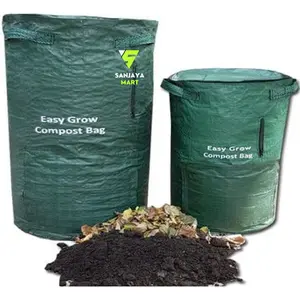 Kantong compost pupuk Merek Easy Grow Ukuran L dengan Kapasitas 200 Liter tahan Air Green Kuat Wadah kompost pupuk  buah Alami