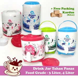 Drink Jar 3 4 6 8 liter Termos Tempat Penyimpan Air Panas Air Dingin / Dispenser Mini California Venezia