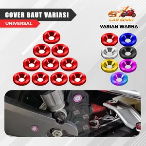 Cover Baut Bulat Mobil 10PCS Cover Baut Bulat Multifungsi Modifikasi Mobil Berkualitas Aksesoris Motor Universal