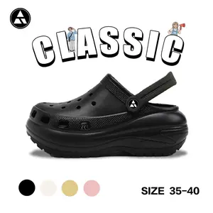 DertA' Sandal Kodok Wanita Wedges Kekinian Empuk & Lentur Tinggi 7 cm Stylish Tebal Ringan Size 35-40