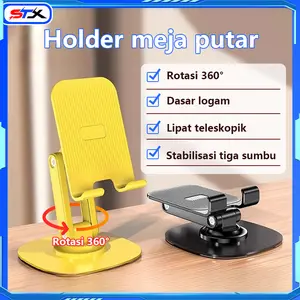 STX Holder Dudukan Ponsel Multifungsi, Dudukan Ponsel Tablet Ipad Berputar 360°, Dudukan Universal Lipat Portabel, Dudukan Penyangga Logam