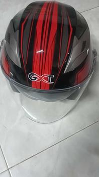 Product Review of Helmet motor Topi keledar visor dwi lapis motosikal GXT Stylish motorcycle helmet open face double layer visor lens from r**4 1