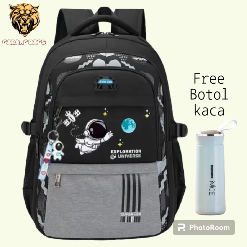 Tas Sekolah Anak Gambar Astronot Viral/ Tas Sekolah Anak Laki Laki/ Tas Ransel Sekolah Anak TK Dan SD/ Tas Anak Cowok/ Tas Astronot Fashion 3