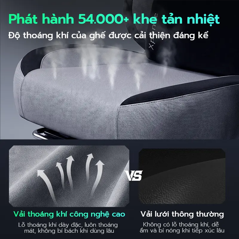 Ghế gaming Xpanse X3 – Ghế chơi game công thái học, đệm không cánh nâng cấp, vải Nano-Tech, tựa lưng 135° điều chỉnh | BigBuy360 - bigbuy360.vn