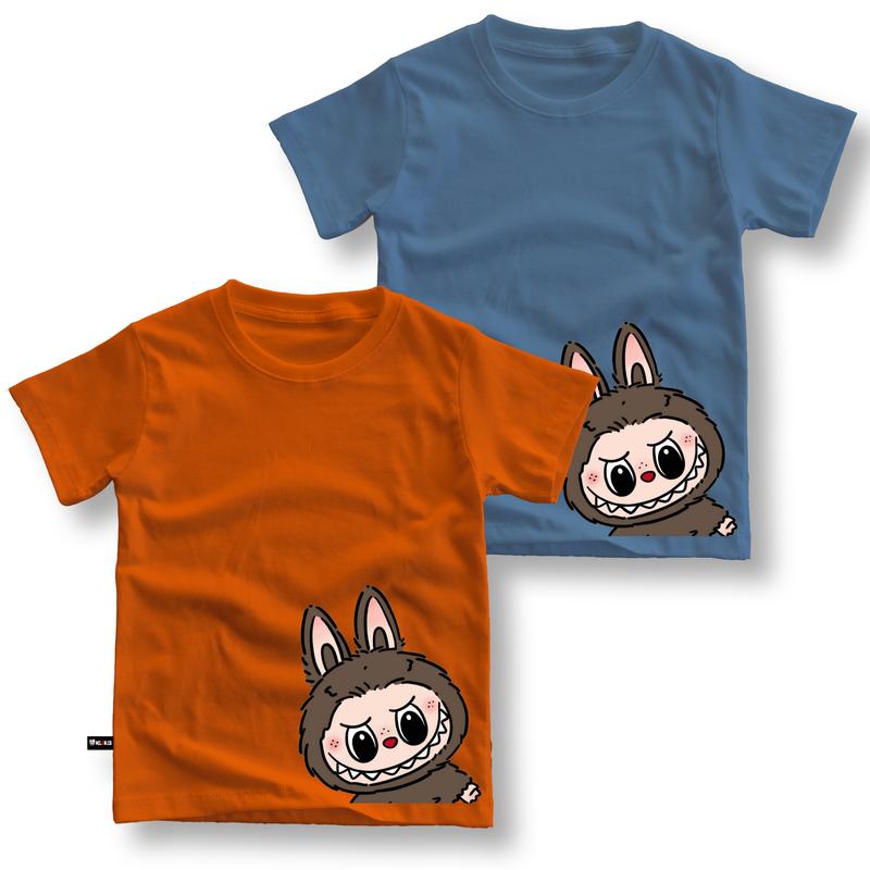 Product Introduction of Kaos anak Laki laki perempuan motif LABUBU usia 3,5-14 Tahun Baju anak unisex bahan cotton combed 3
