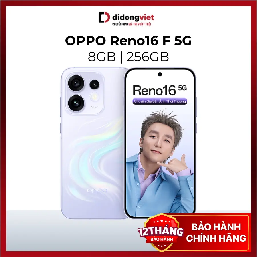 Điện Thoại OPPO Reno 16F 5G 8GB | 256GB - Pin 7000 mAh, Màn Hình AMOLED 6.57" Hàng Chính Hãng
