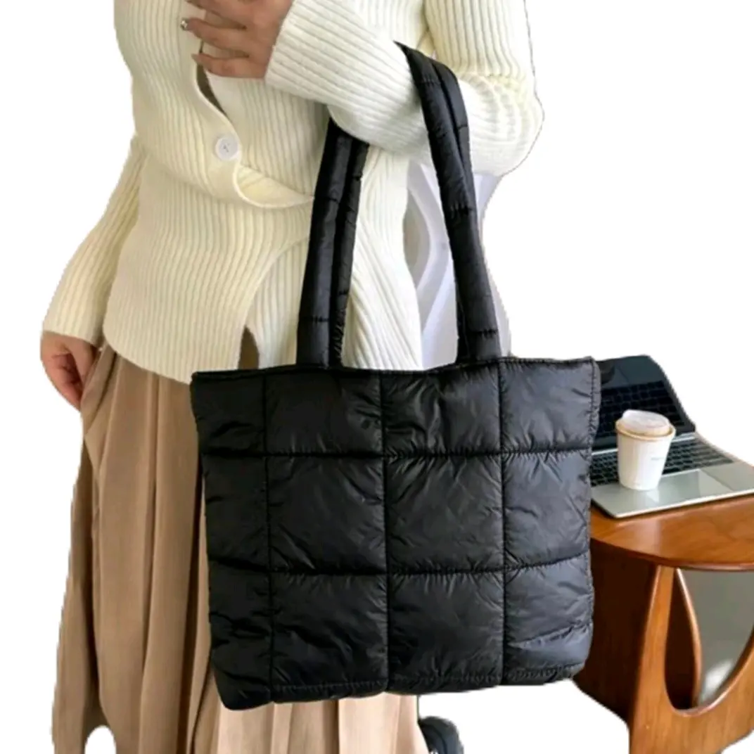 Tas Puffy Bag Elegant - Totebag Resleting Tas Laptop up to 16 inc - Tas Kuliah