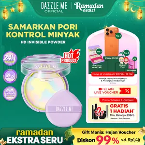 [BPOM] DAZZLE ME Better Than Filter HD Invisible Powder Loose Powder Oil Control Bedak Tabur Tahan Lama Bedak Padat Ringan Menahan Minyak Seharian