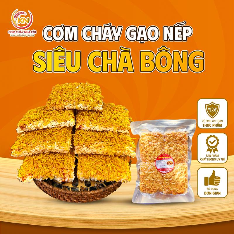 Cơm Cháy Gạo Nếp Siêu Chà Bông 500gr - Cơm Cháy Khánh Ngọc - Đồ Ăn Vặt Snack…