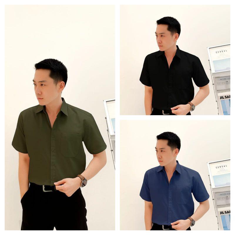 Toyobo Kemeja Premium Lengan PENDEK Beli 1 Dapat 3 Harga Mulai 100 Ribuan Bahan Adem Halus Tidak Mudah Kusut Size Lengkap Warna Elegan Cocok untuk Kerja & Acara Formal Baju Pria Dewasa Hitam Katun Putih