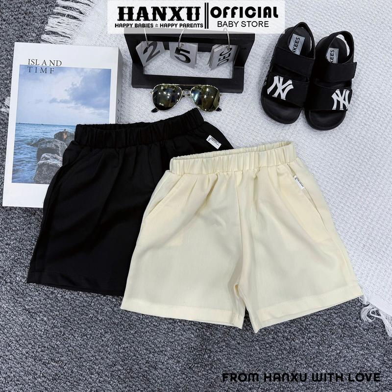 Quần Sooc Bé Trai Thoáng Khí Phối Áo Sơ Mi Kẻ Lên Form Cực Xinh Quần Đi Học Cho Bé Trai Hanxu