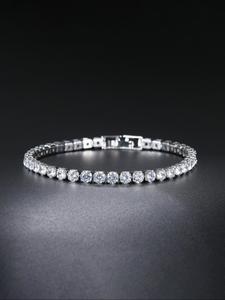 Pulsera decorada con diamantes de imitación, elegante y brillante para mujeres y hombres, joyería moderna y exquisita para regalo de cumpleaños