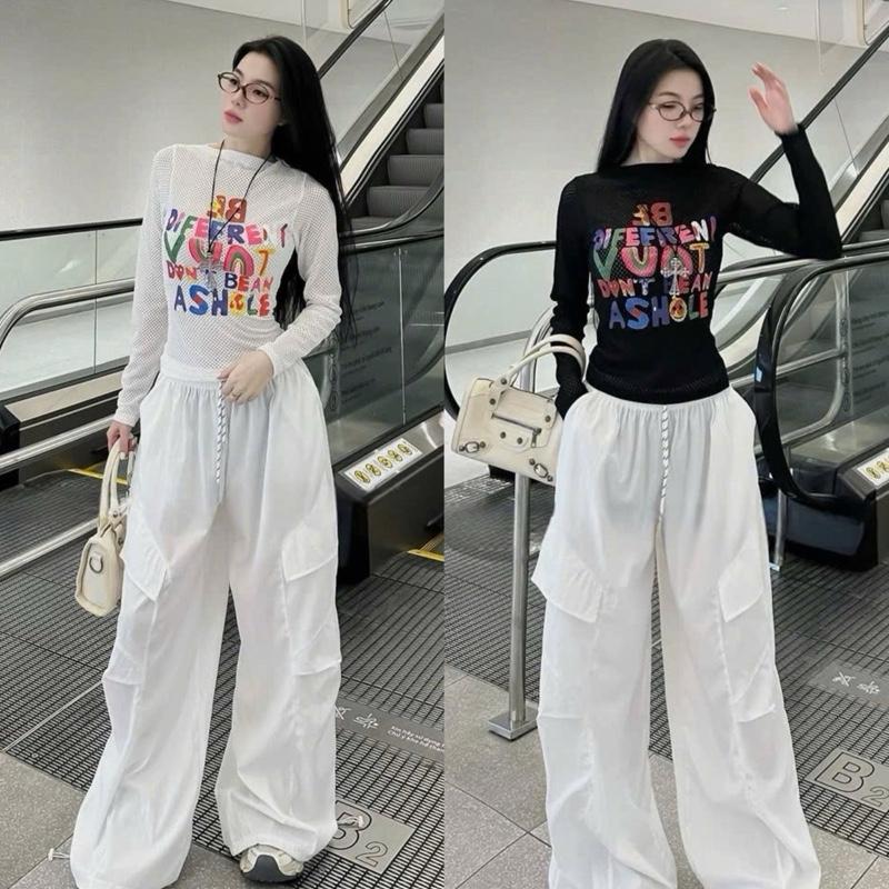  Áo thiết kế tay dài in lụa mềm nhà Lynh Zena_B729 