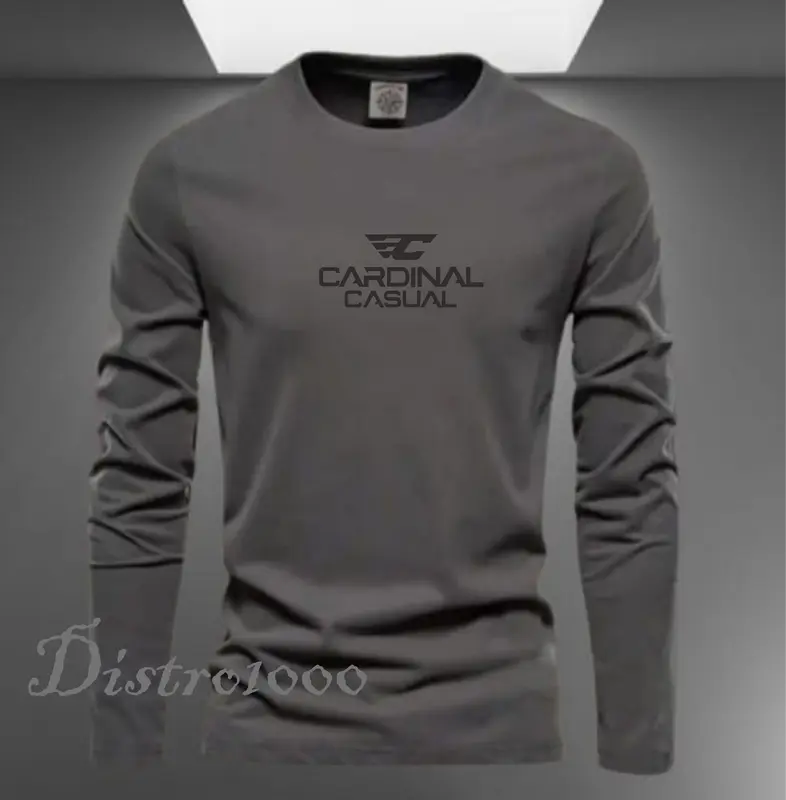 PROMO COD ( BAHAN TEBAL )  Kaos Distro 100% COTTON Kaos pria I Wanita Lengan Panjang[C4RD1N4L C4SU4L]  prin BLAK  Premium 8