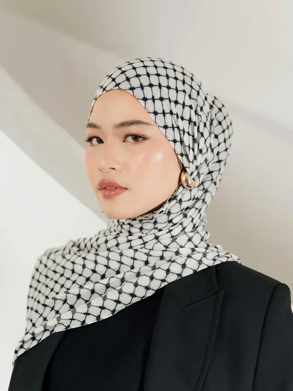 Keffiyeh Scarf / Pashimna Printed Modals / Breathable / Lightweight / Pashmina Leu Official Jilbab Soft Muslim 5