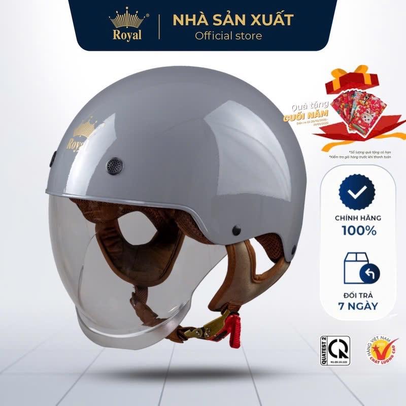 Mũ Bảo Hiểm Nửa Đầu Kính Âm Royal Helmet M239 Nón Bảo Hiểm 1 2 Royal Chính Hãng