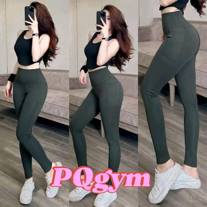 Quần Legging Dài Có Túi Tập gym-yoga-erobic poly 2da co dãn 4 chiều Tập Thể Dục Thể Dục Sport. nữ