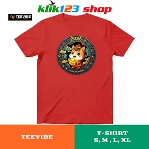Kaos TEEVIBE Motif Imlek | T-Shirt Lunar New Year Premium | Baju Imlek Unisex | Nyaman Dipakai | Size S M L XL
