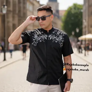 Rajakoko Koko Bordir Dewasa Premium Katun street lengan Pendek Model terbaru 2026 dengan Desain Elegan dan Nyaman