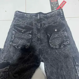 Celana Cargo Panjang Jeans Pria Tebal & Halus Dewasa Casual Nyaman Semi Fit Bahan Semi Jeans Kimpol Tebal Ideal Semua Musim