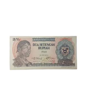 Koleksi Uang Kuno 2 setengah rupiah Seri Sudirman Th 1968 kondisi Gres/Baru ( 1 Lembar )