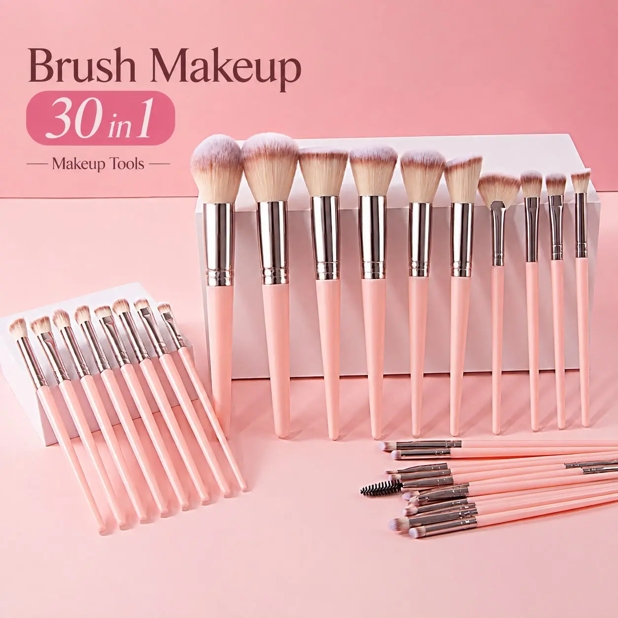 SNACKTIME - Kuas Makeup 30 PCS Set Brush Makeup Profesional Makeup Tools Brush Make Up Lengkap untuk Pemula & MUA